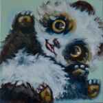 Baby Panda oil painting