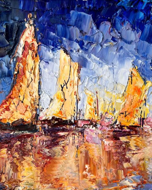 Orange Sails, 40x50cm, 2016 - Karina Kucherenko