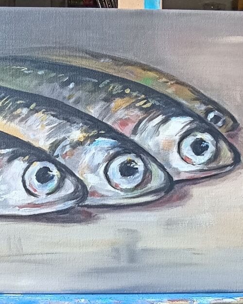 Fish, acrylic painting